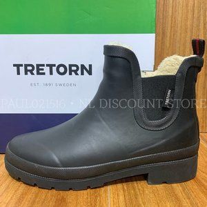 TRETORN Women's Lina Short Rain Boot Waterproof Chelsea, Black, Select Sizes